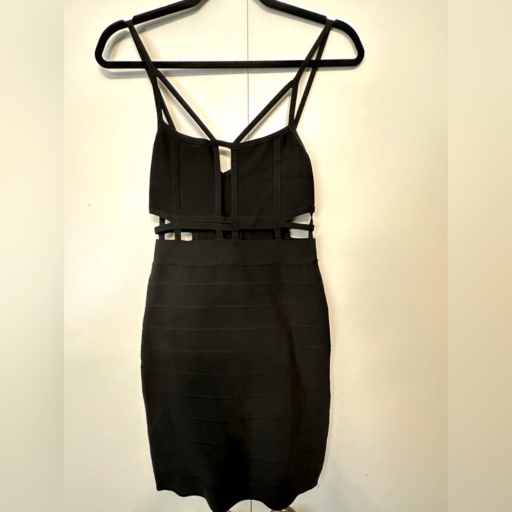 Black Mini Dress - sz. Small- Bodycon